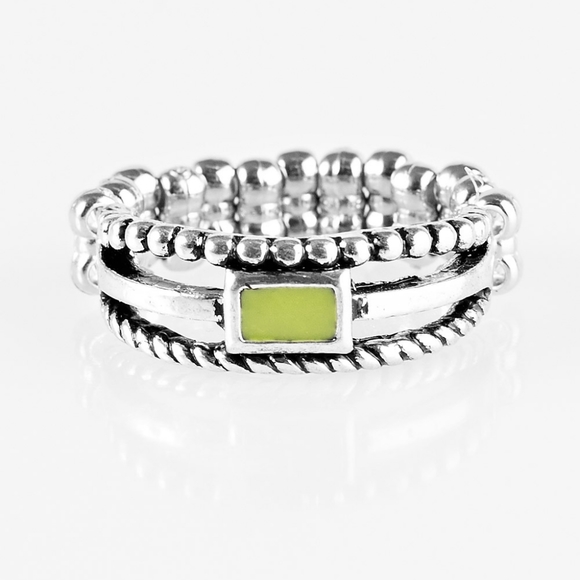 Paparazzi Street Edge Green Ring - Picture 2 of 2